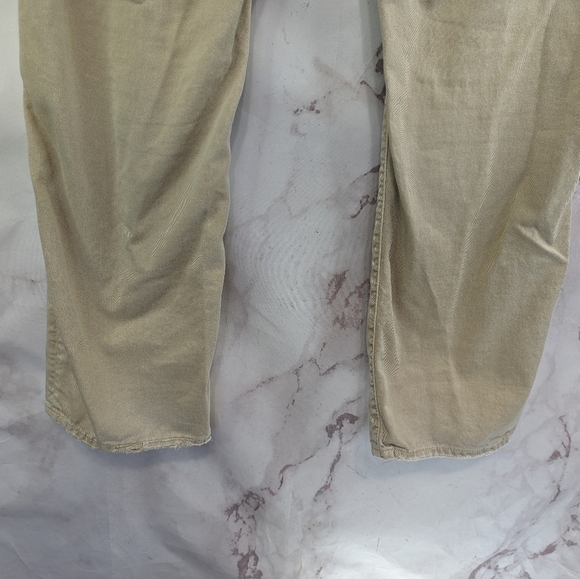 American Eagle Outfitters Pants Mens 36x30 Khaki Denim Slim Straight Jeans - Picture 8 of 13